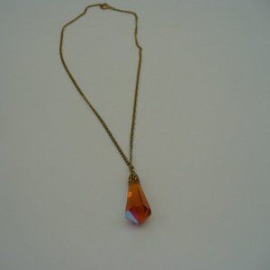 Amber Crystal Pendant